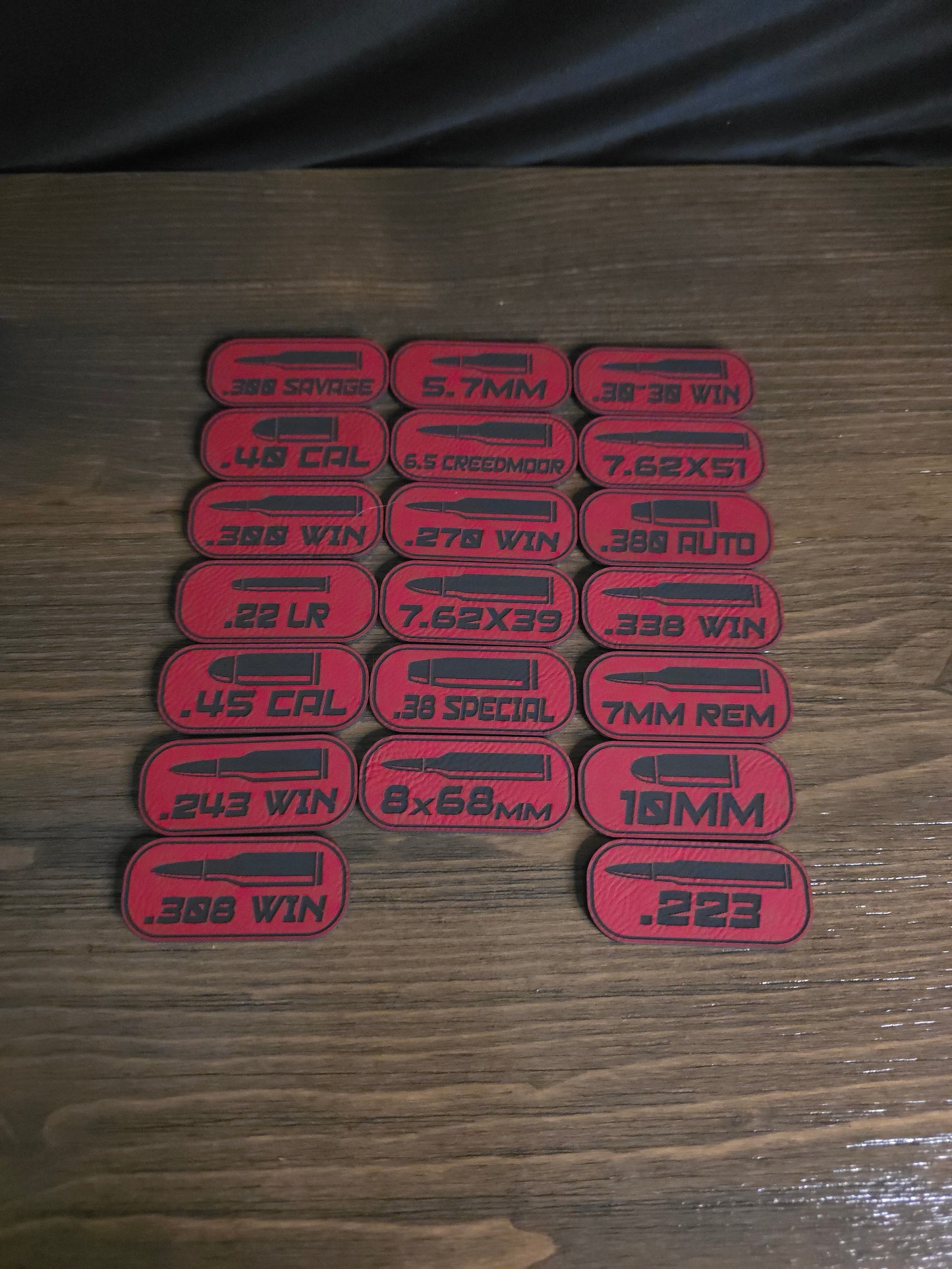 Ammo Caliber ID Patch Pack – 3, 5 or 8 Pack Tactical Gear Labels